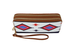 MULTI COLORED ZIG ZAG AZTEC PRINT WALLET