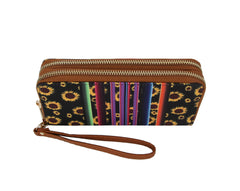 MULTI COLORED ZIG ZAG AZTEC PRINT WALLET