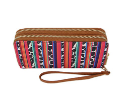 MULTI COLORED ZIG ZAG AZTEC PRINT WALLET