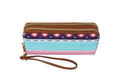 MULTI COLORED ZIG ZAG AZTEC PRINT WALLET