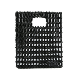 Straw Bags for Women,Straw Bags and satchel beach bag made it whit  small wooden balls
